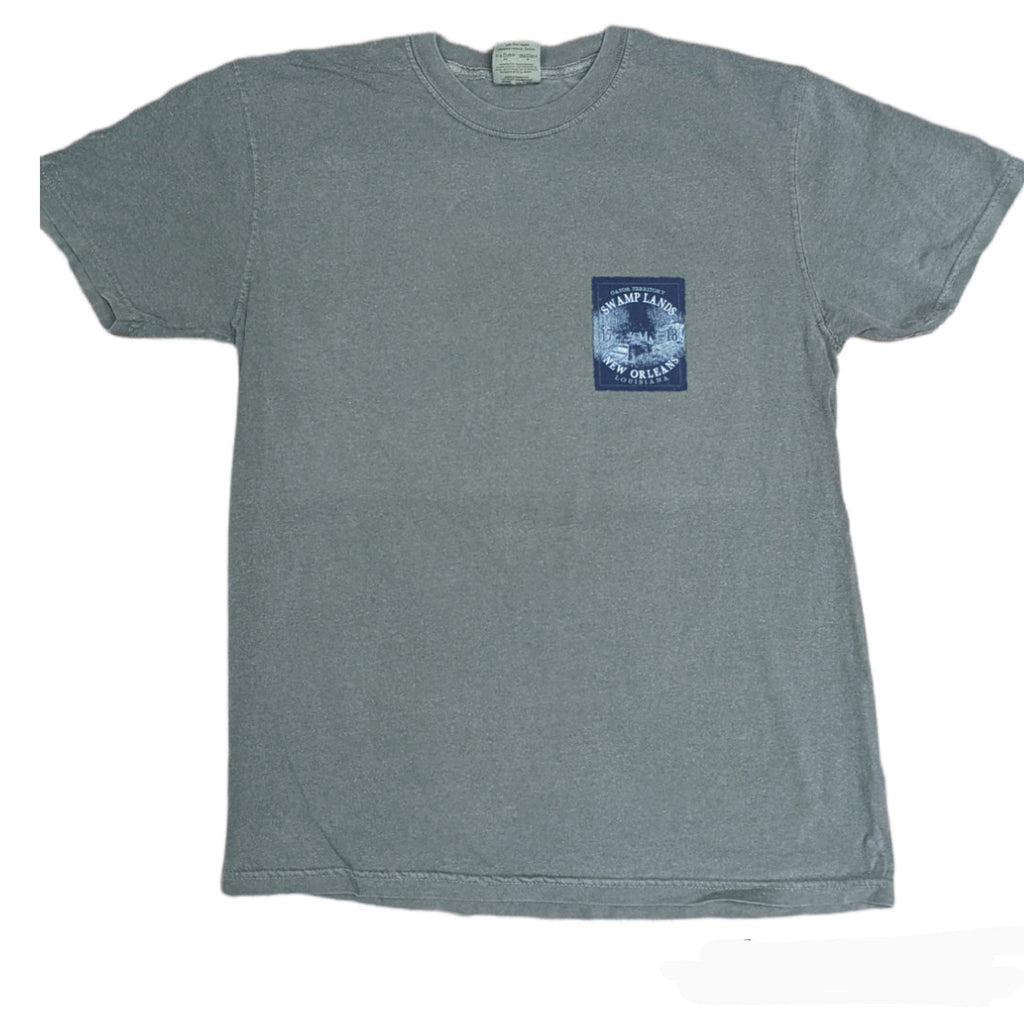 New Orleans Garment dyed T-Shirt – "Swamp Lands Gator Territory" Graphic Tee