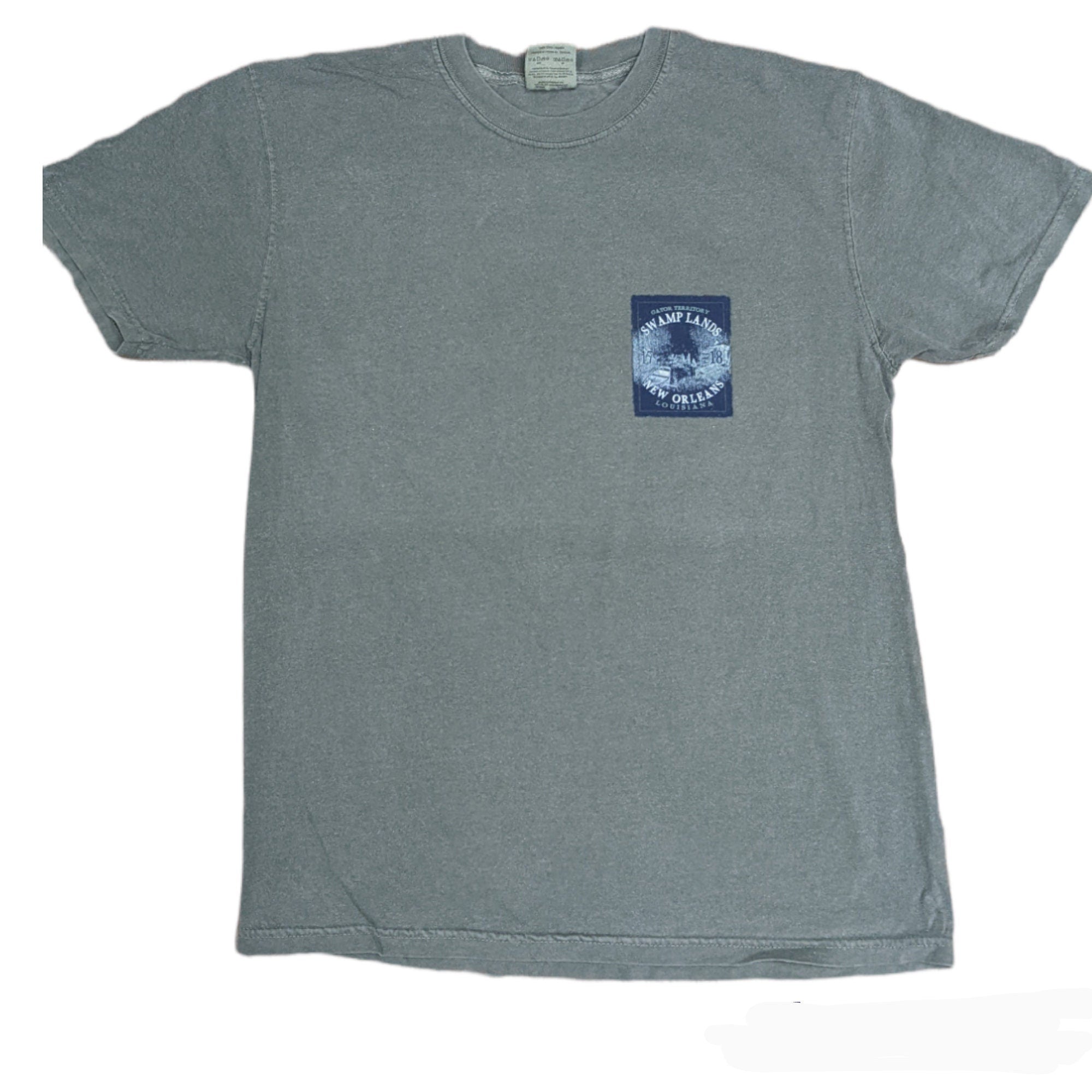 New Orleans Garment dyed T-Shirt – "Swamp Lands Gator Territory" Graphic Tee