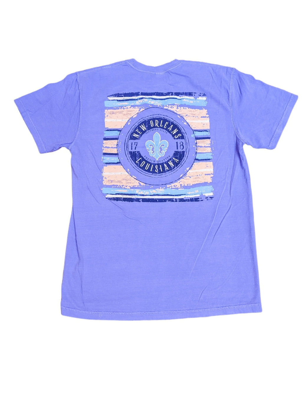 New Orleans Fleur de Lis Garment-Dyed T-Shirt | Unisex Louisiana Tee | Violet