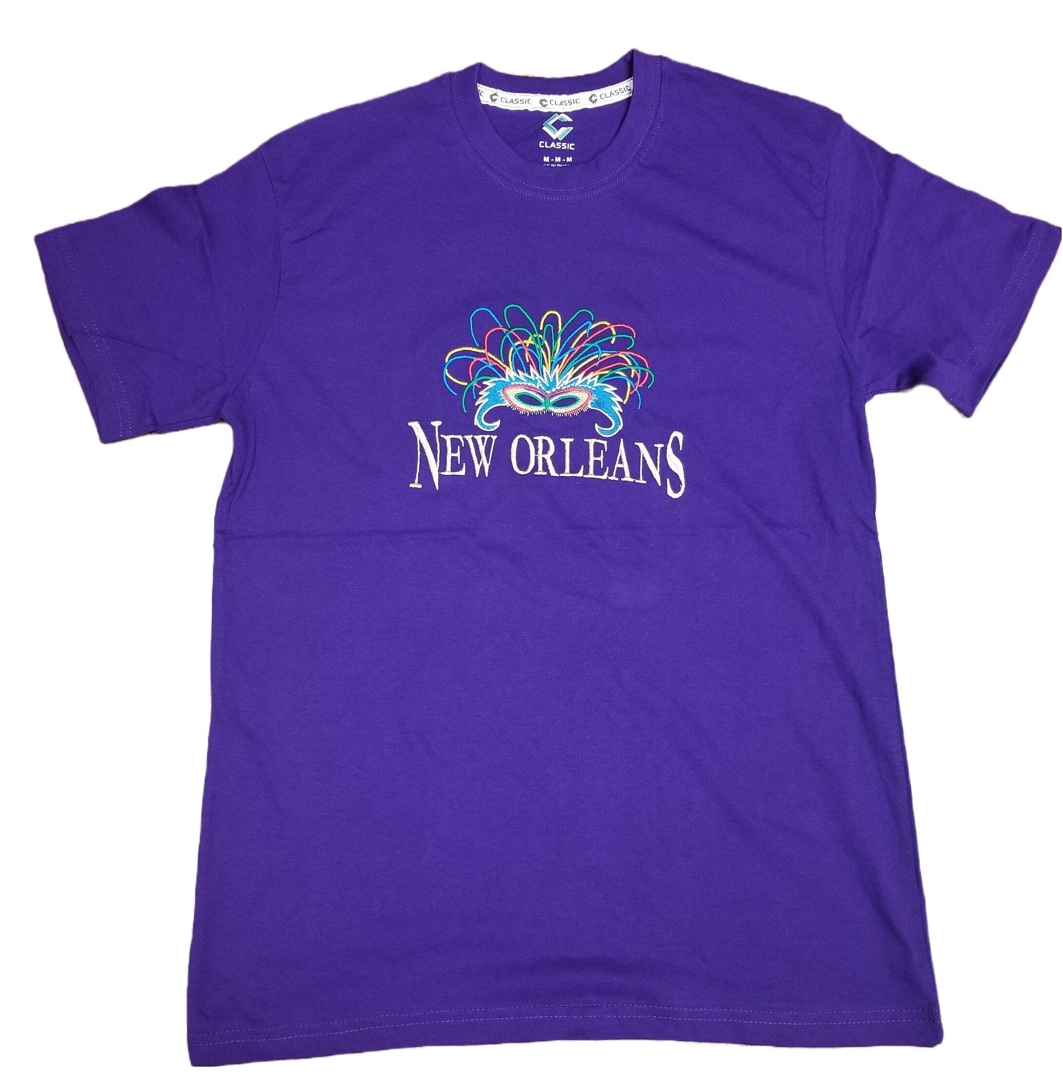 New Orleans Embroidered Mask Tee