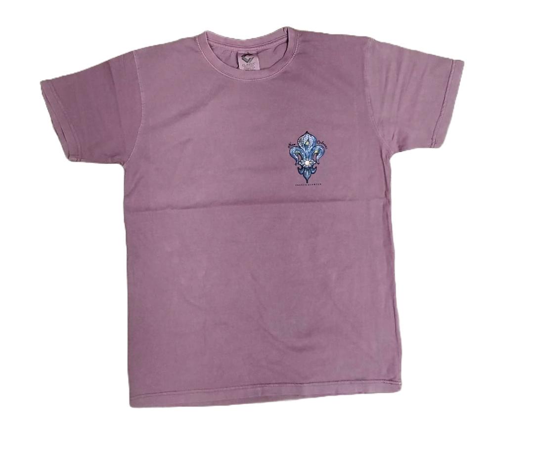 New Orleans Fleur de Lis Unisex Garment-Dyed Tee – Vineyard Purple