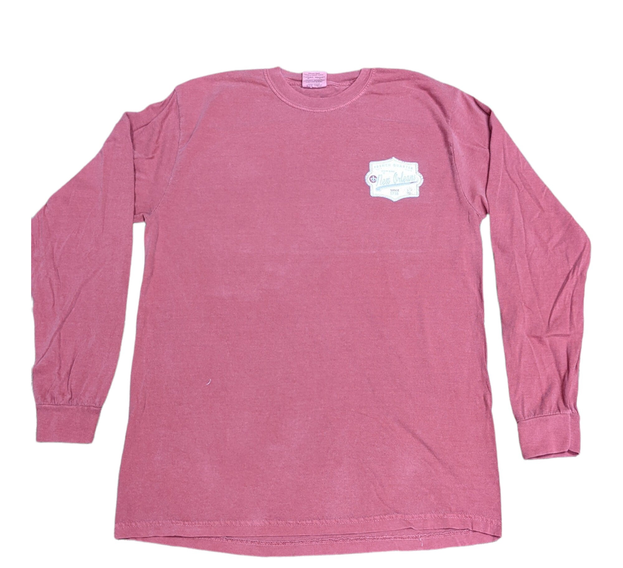 New Orleans Since 1718 Long Sleeve Garment Dyed Tee