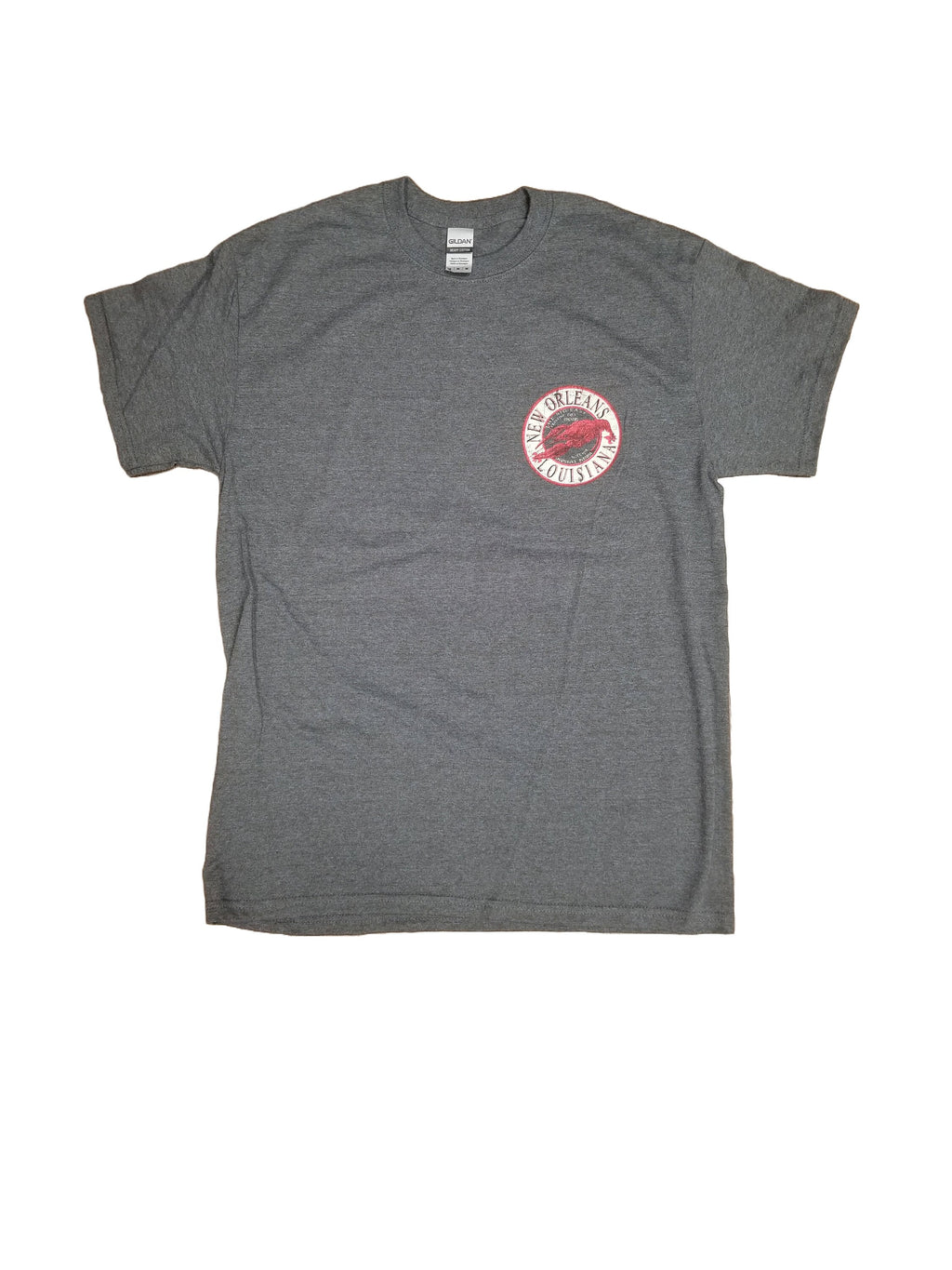 New Orleans Crawfish T-Shirt | Cajun Country Big Easy Tee | Heather Charcoal