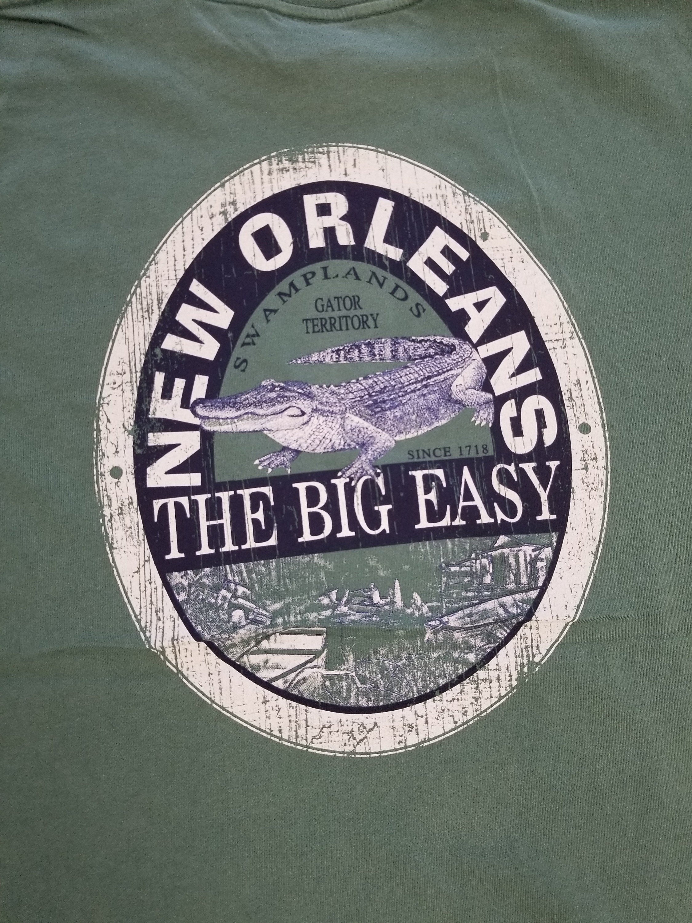 New Orleans 'Swamplands Gator Territory' T-Shirt | The Big Easy | Garment Dyed