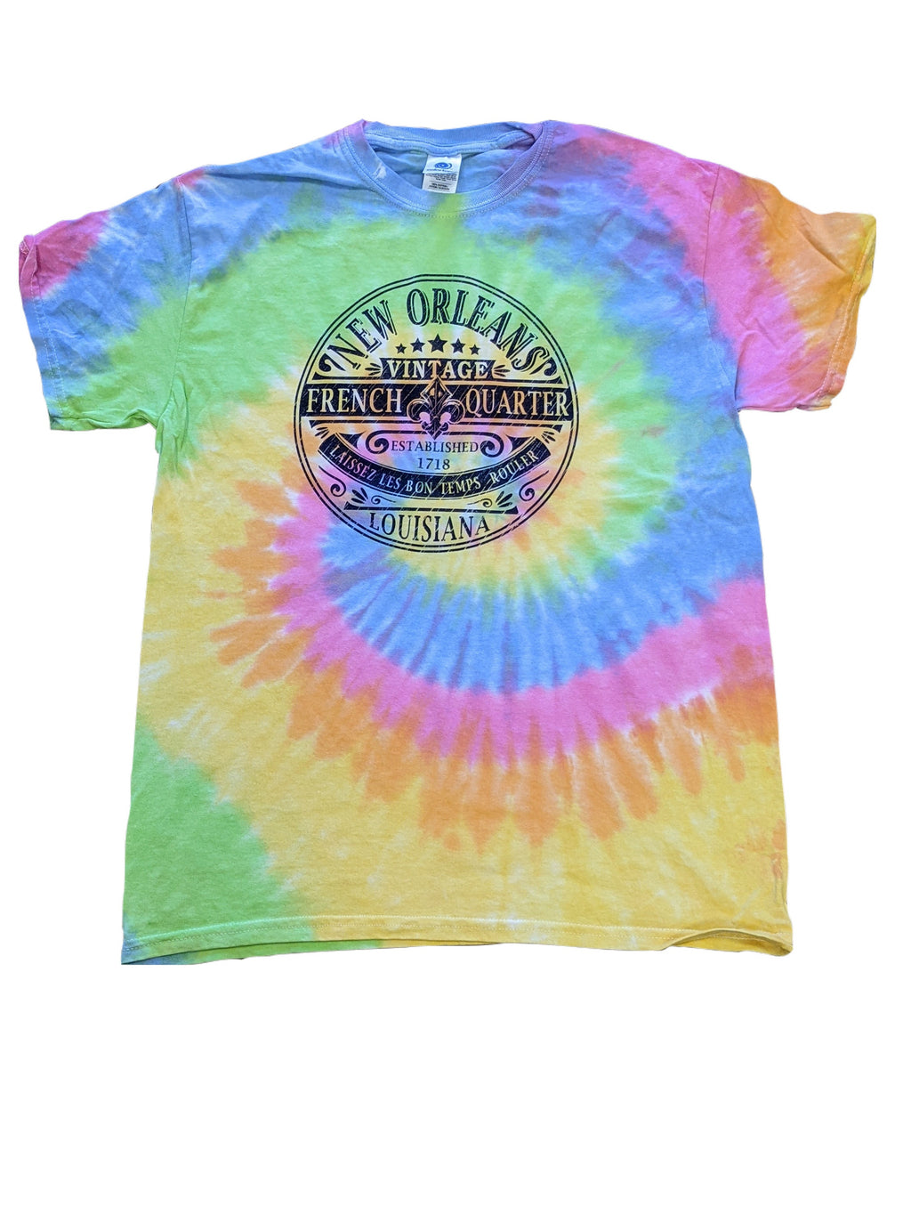 New Orleans French Quarter Vintage Tie-Dye Tee
