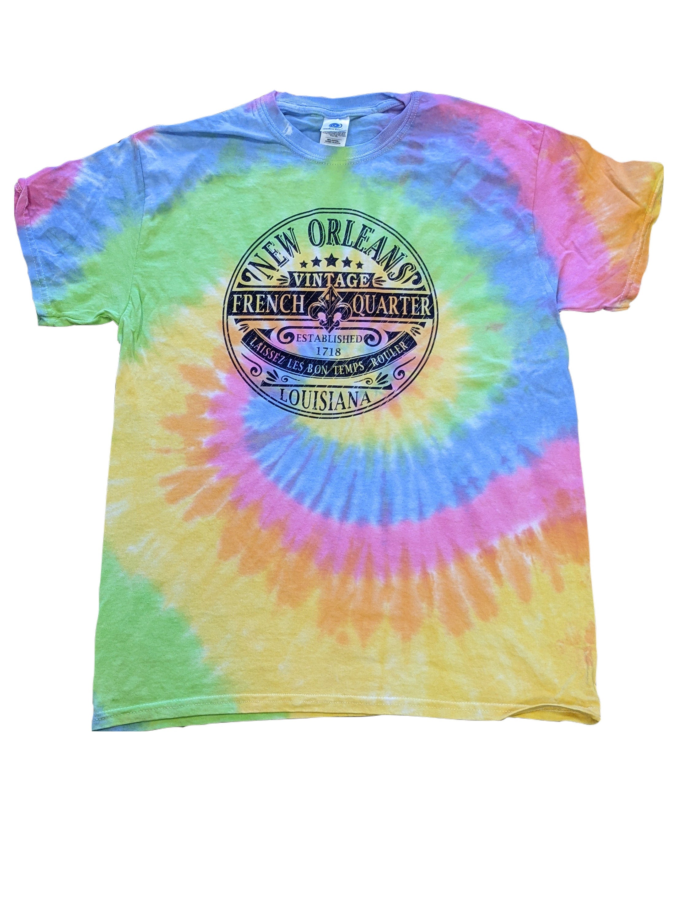 New Orleans French Quarter Vintage Tie-Dye Tee