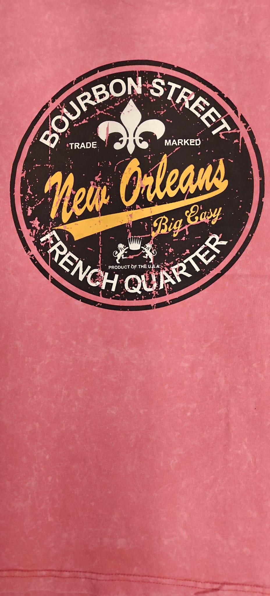 New Orleans Bourbon Street French Quarter Stone Wash Tee