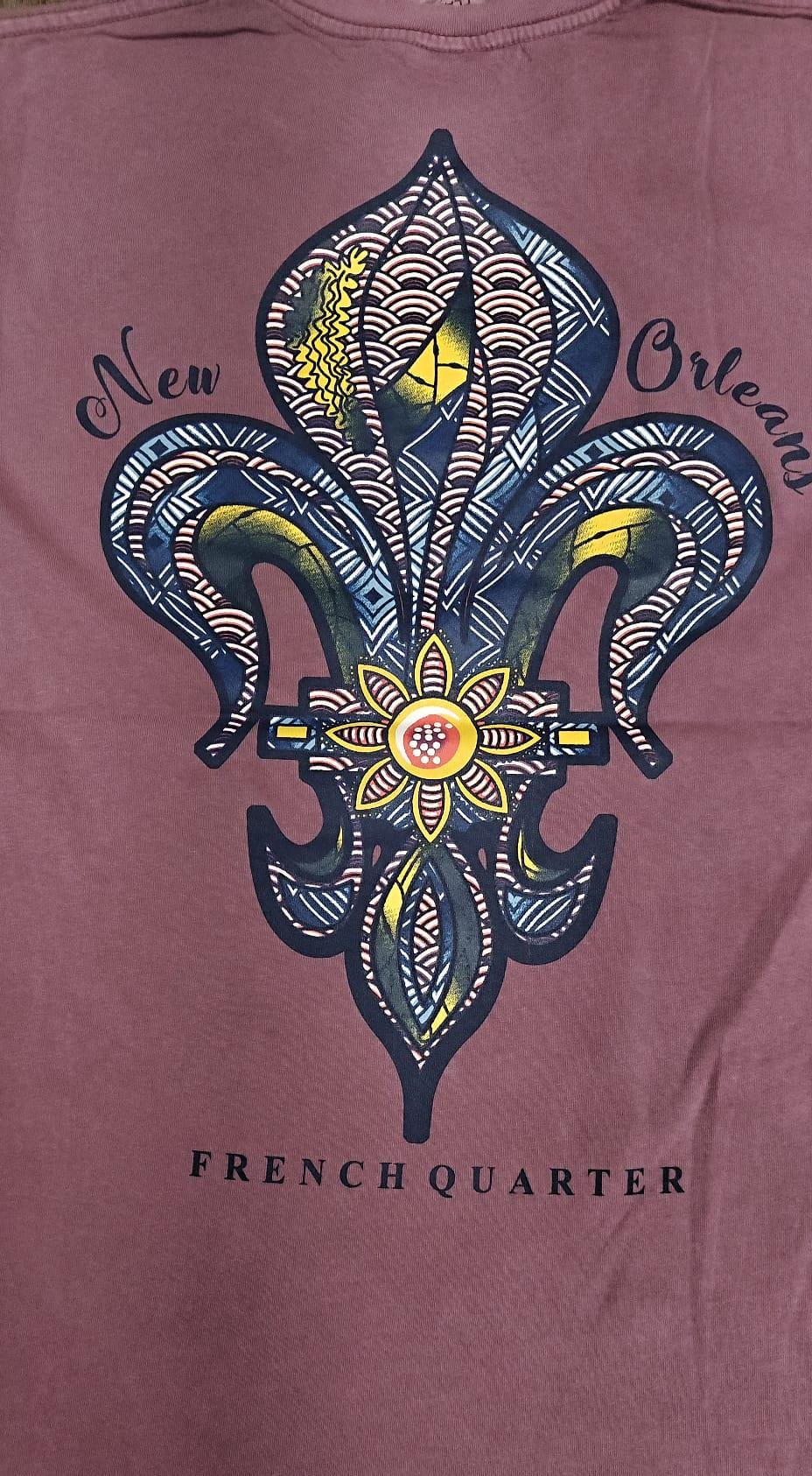 New Orleans Fleur de Lis Unisex Garment-Dyed Tee – Vineyard Purple