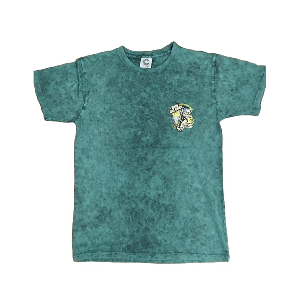 New Orleans Saxophone Unisex Stone Wash Garment-Dyed Tee – Aqua
