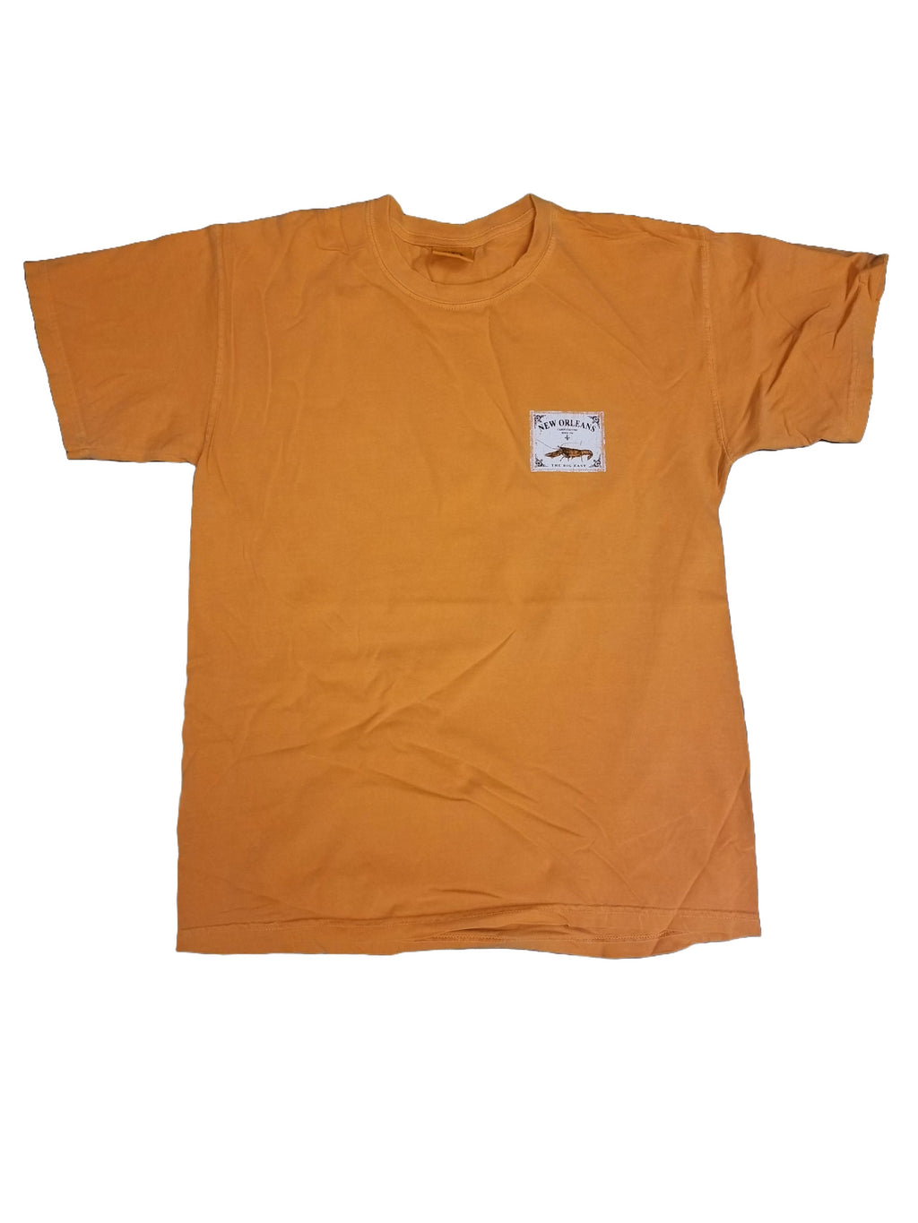 New Orleans Cajun Country Crawfish T-Shirt | Big Easy Garment-Dyed Tee | Dark Orange
