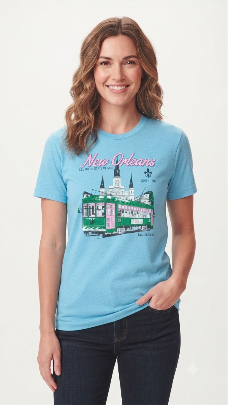 Southern State of Mind Tee – Light Blue