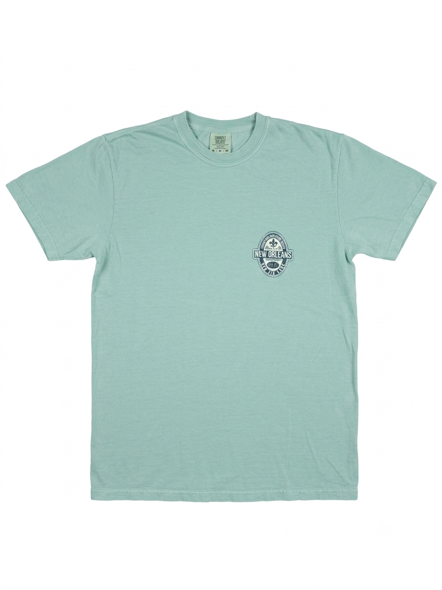 New Orleans 'The Big Easy' French Quarter Garment Dyed T-Shirt
