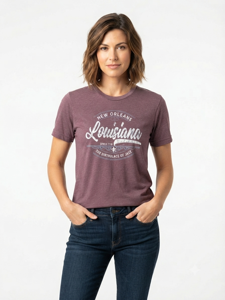 New Orleans Birthplace of Jazz Tee – Vintage Style