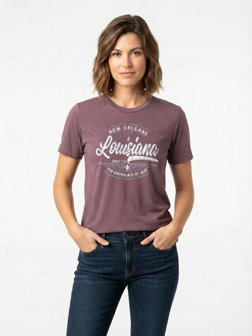 New Orleans Birthplace of Jazz Tee – Vintage Style - Loop Apparel