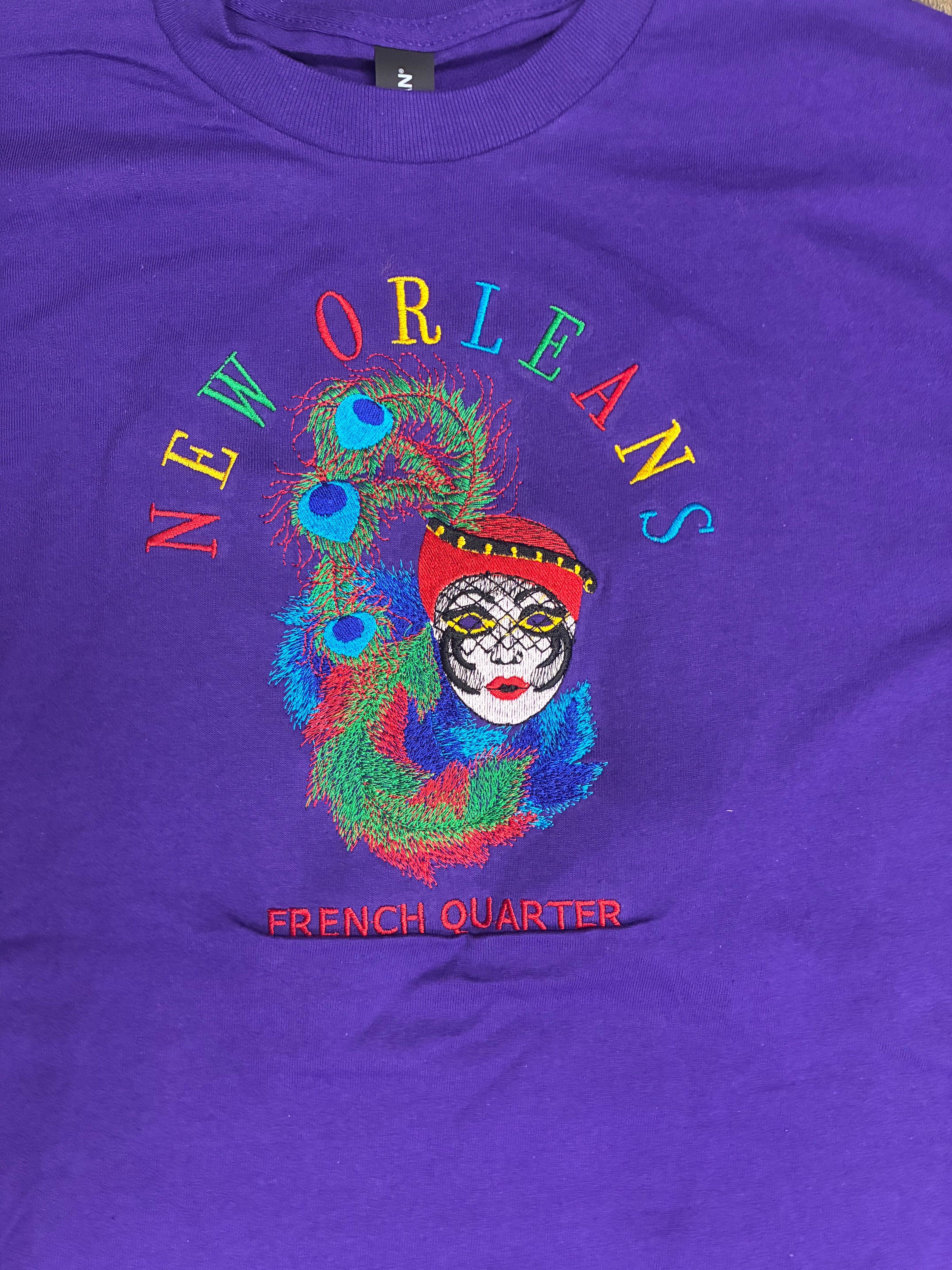 New Orleans French Quarter Embroidered Tee