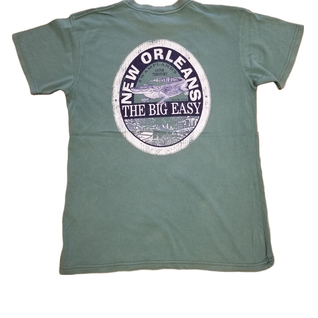 New Orleans 'Swamplands Gator Territory' T-Shirt | The Big Easy | Garment Dyed