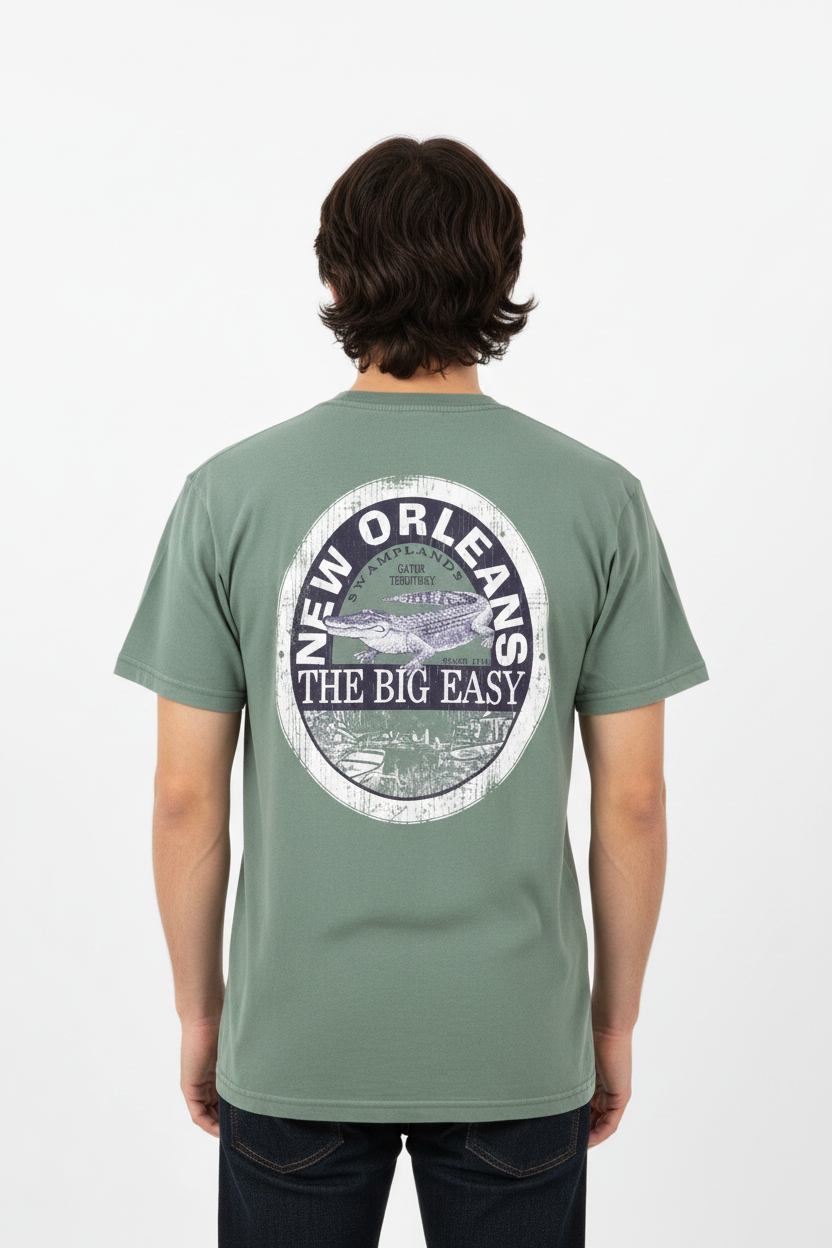 Big Easy Gator Tee – Male Model Back