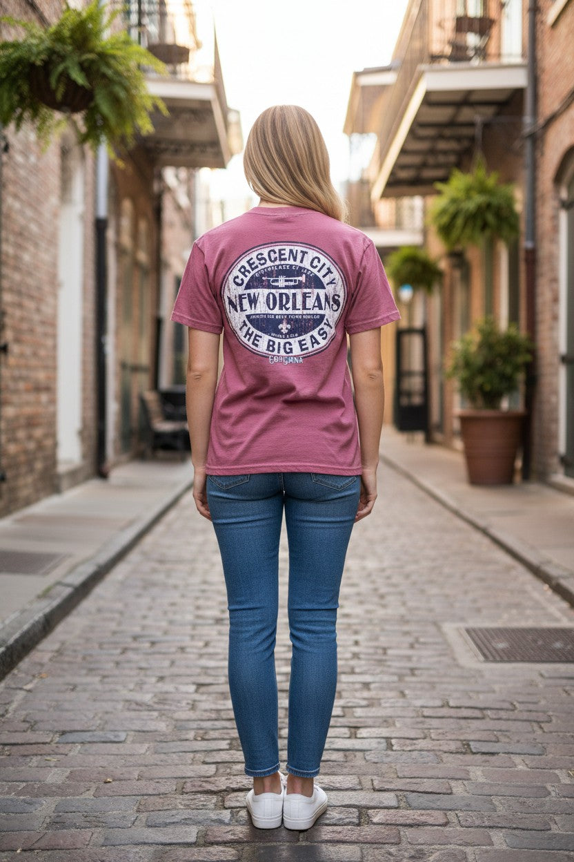 Crescent City New Orleans Tee – Crimson