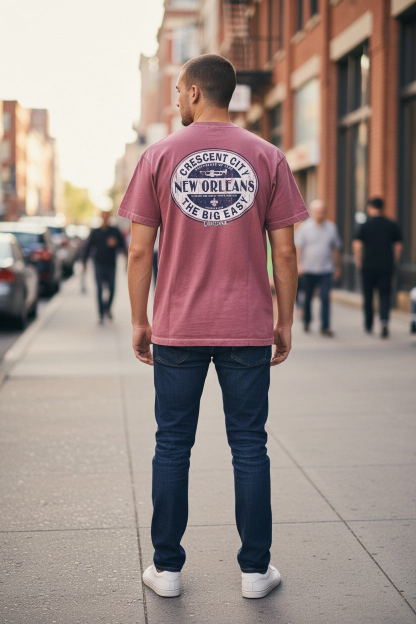 Crescent City New Orleans Tee – Crimson