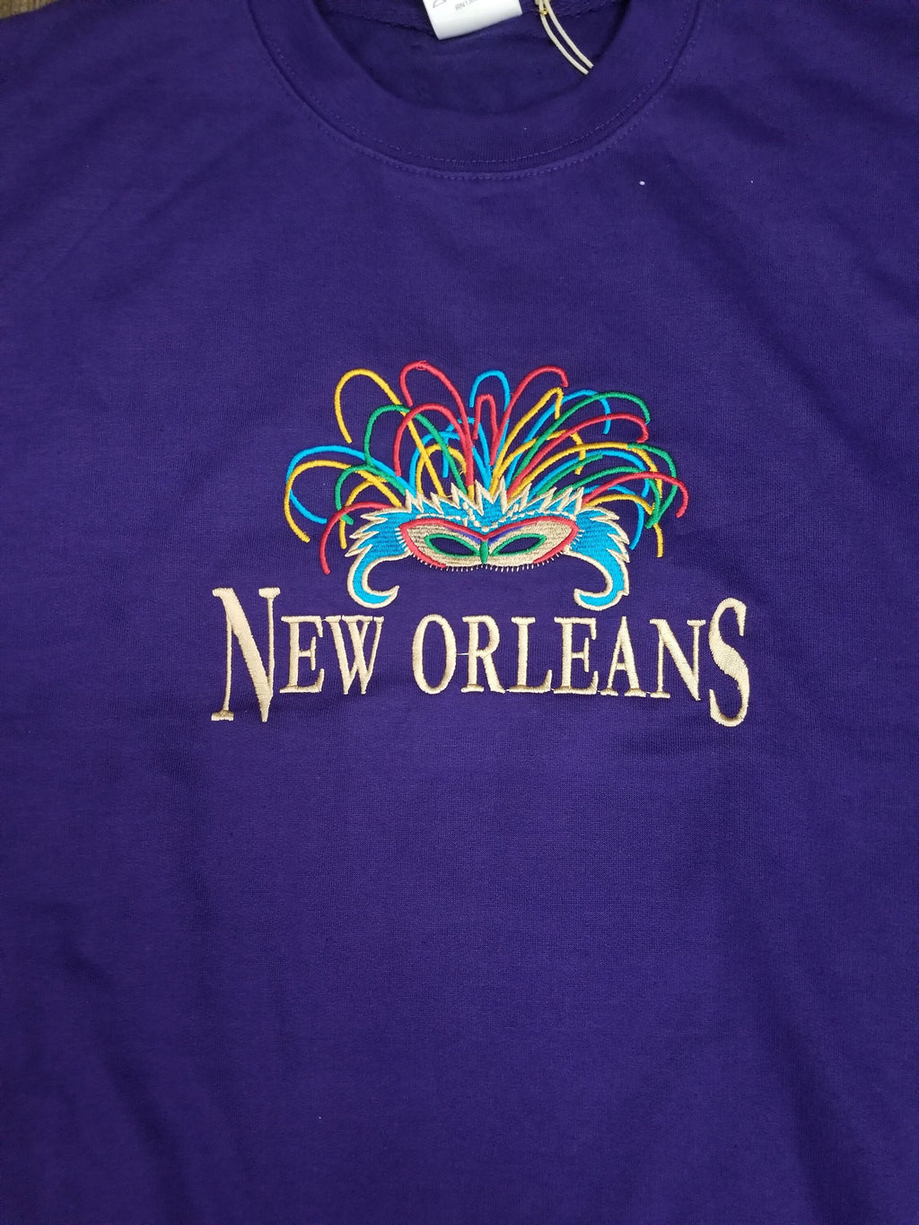 Mardi Gras Mask Crewneck – Purple