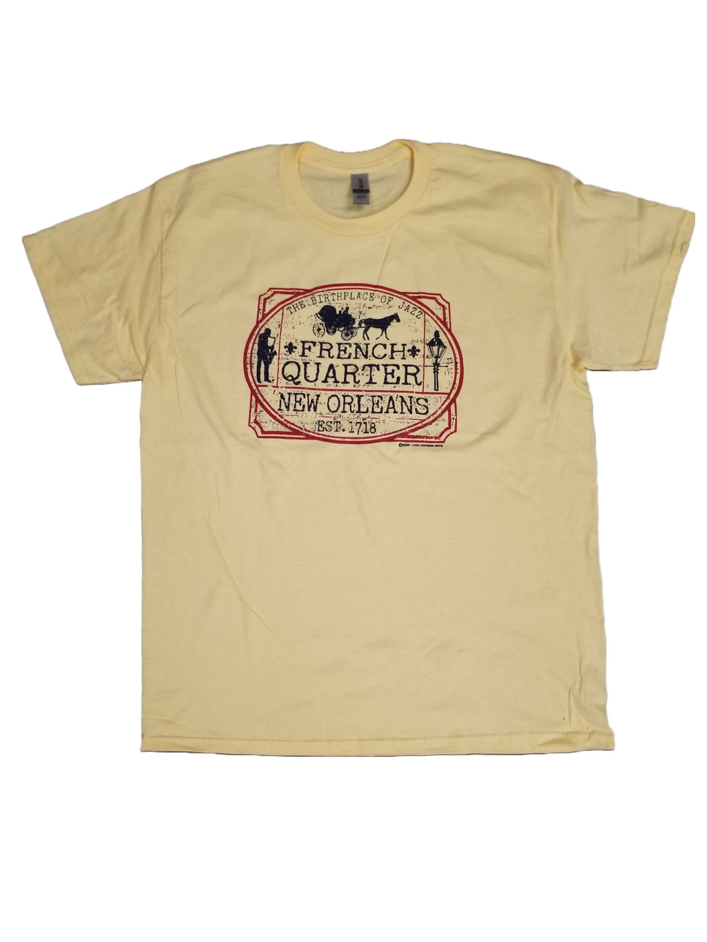 New Orleans French Quarter Cotton Tee — Sunshine Yellow