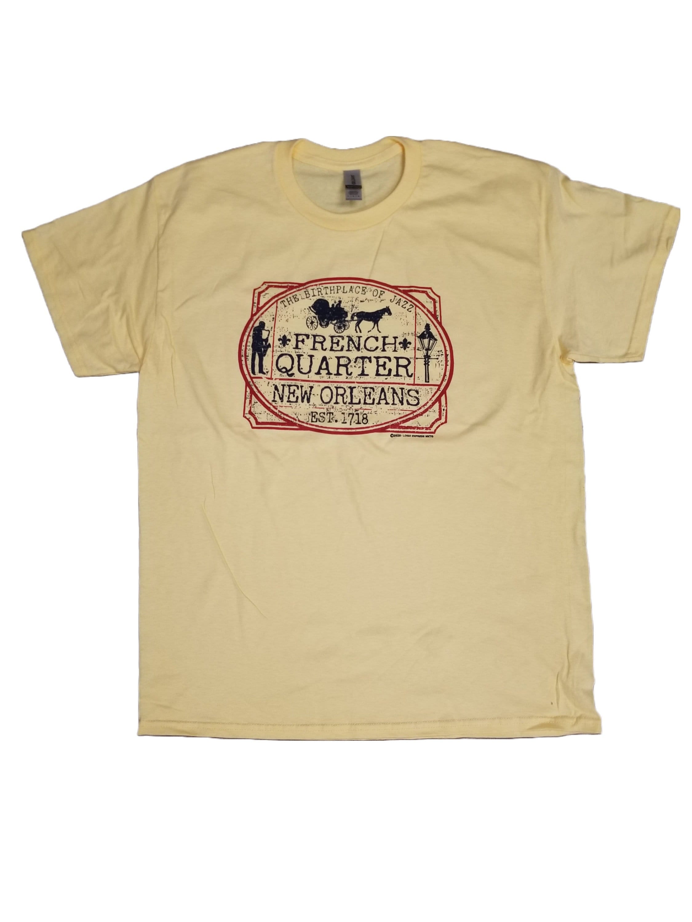 New Orleans French Quarter Cotton Tee — Sunshine Yellow