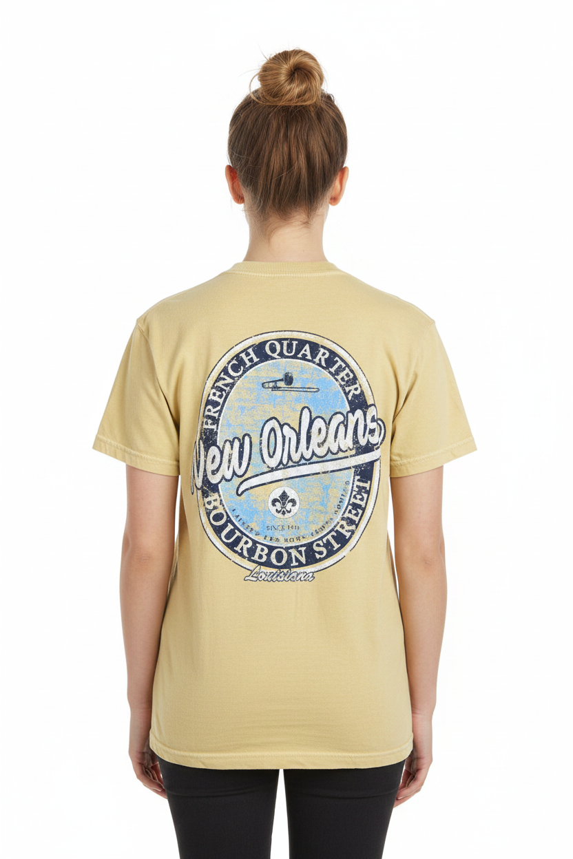 Female Back Yellow Tee
