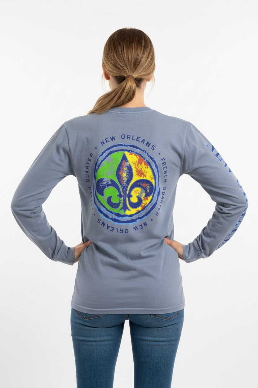 Fleur-de-Lis Long Sleeve – Female Back