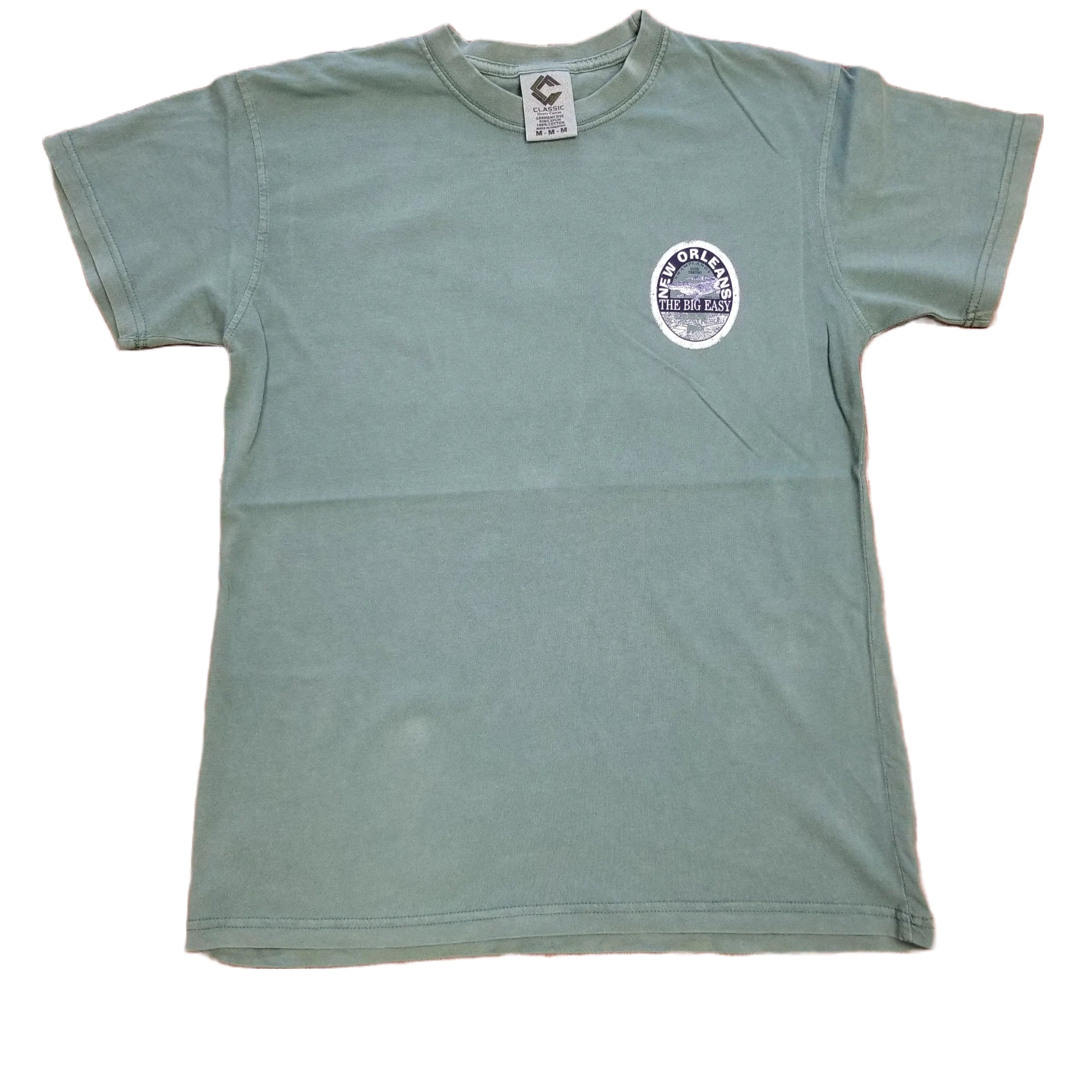 Big Easy Gator Territory Tee – Sage Green