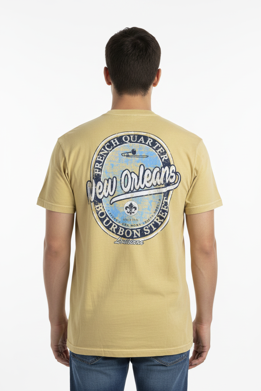 Male Back Yellow Tee Retry