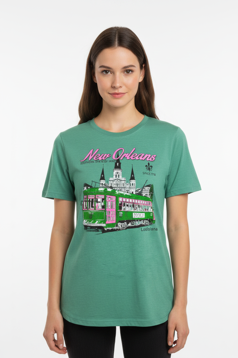 New Orleans Streetcar Chalky Mint – Female with Face