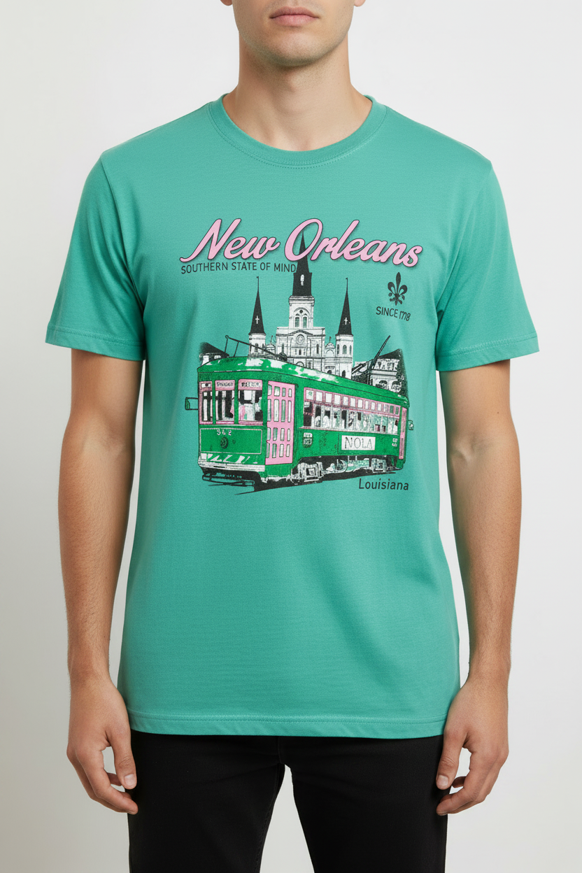 New Orleans Streetcar Chalky Mint – Male with Face