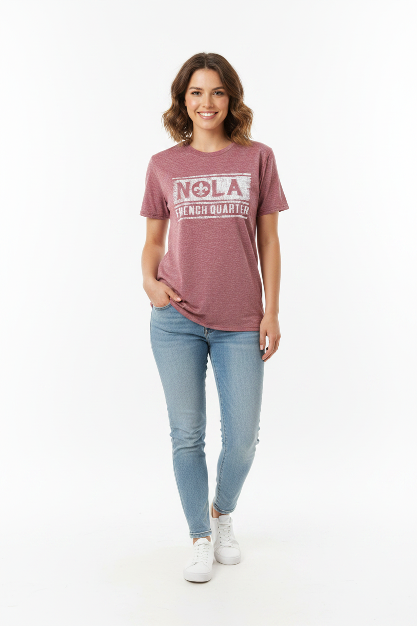 NOLA French Quarter Tee – Female Model v2