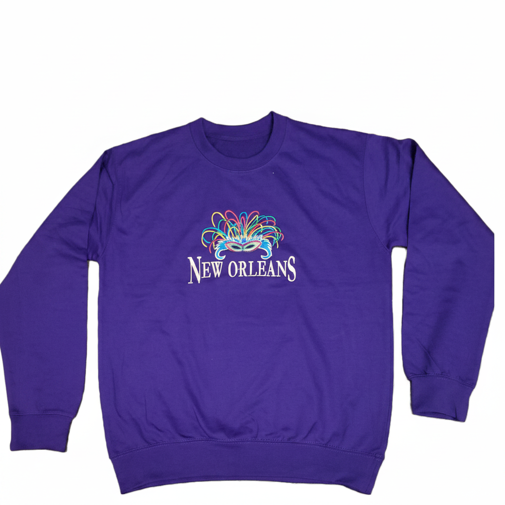 Purple sweatshirt white background