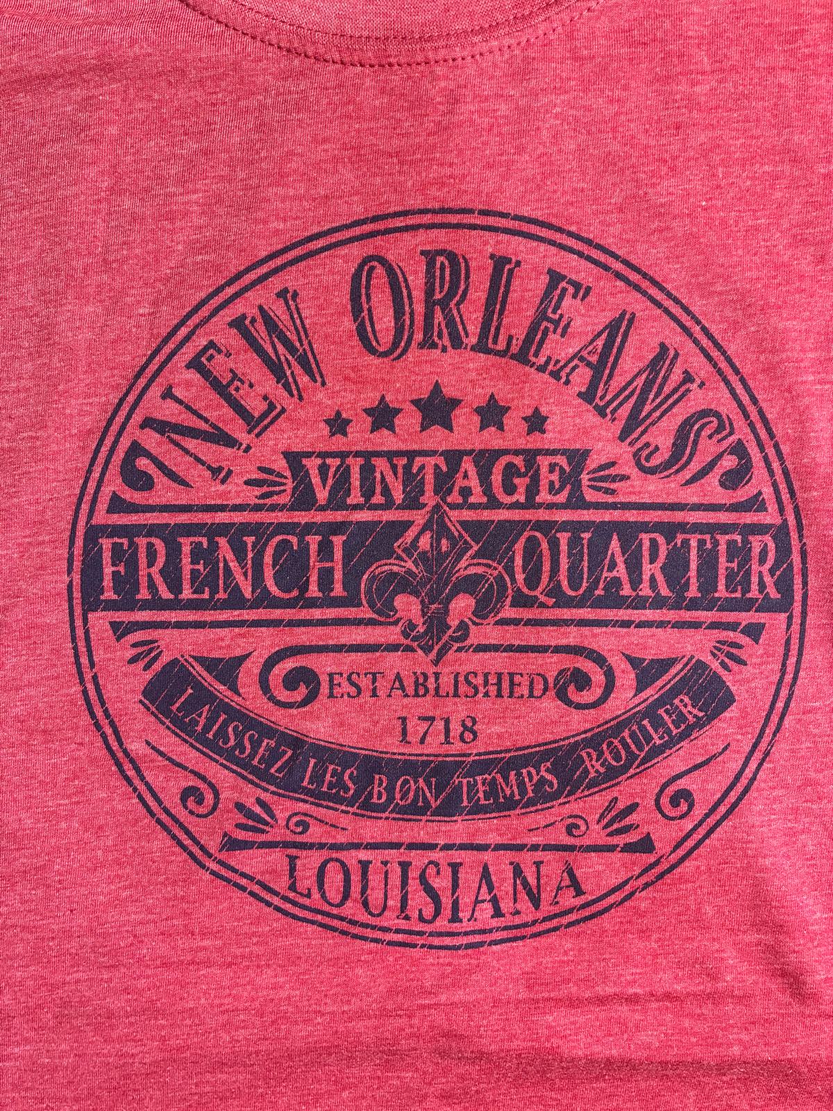 French Quarter Vintage Tee – Crimson - Loop Apparel