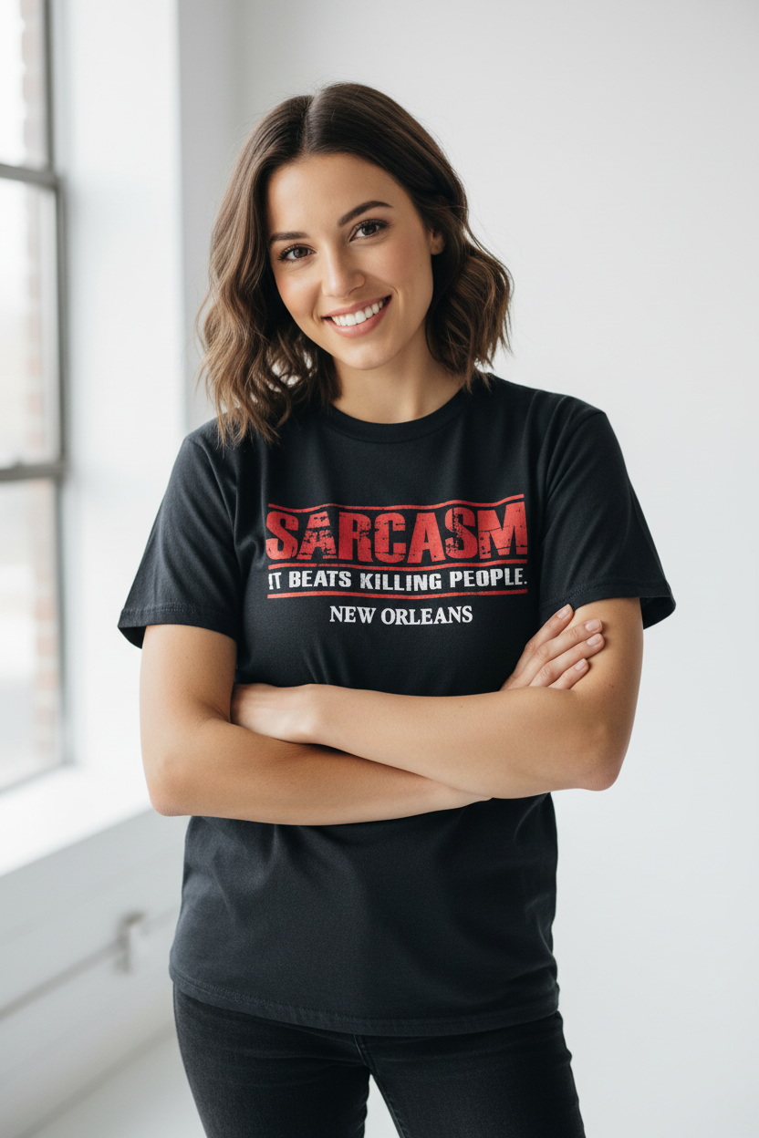 Sarcasm Tee - Model