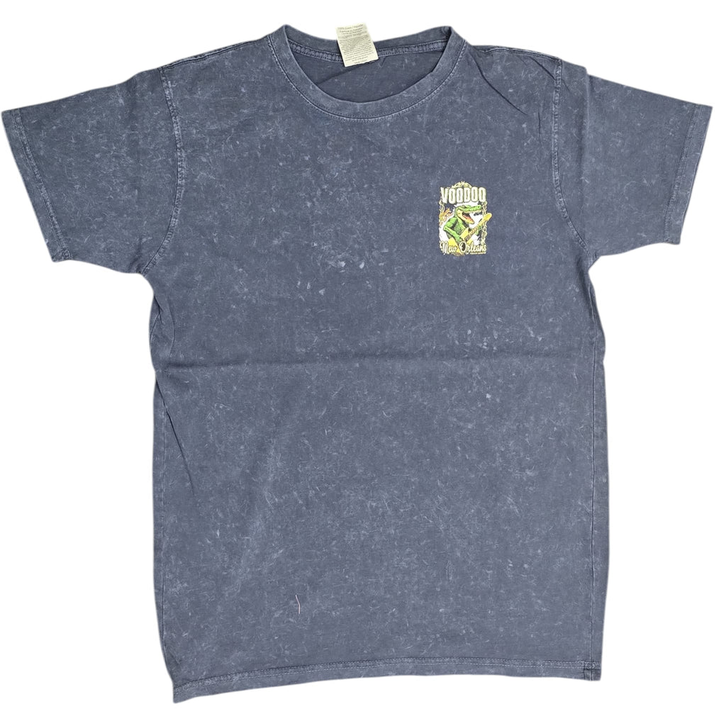 New Orleans Voodoo Gator Tee — Navy Stone Wash