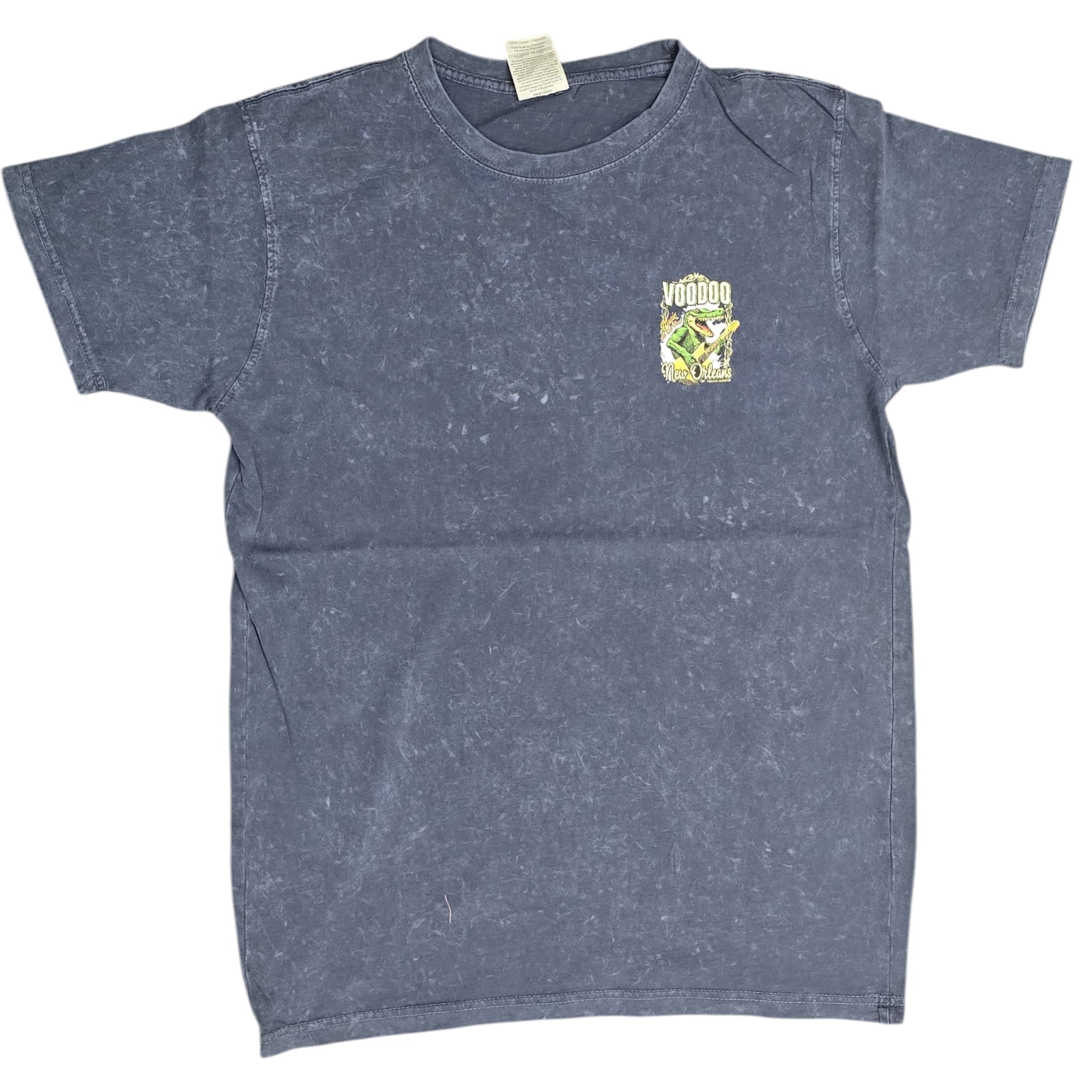 New Orleans Voodoo Gator Tee — Navy Stone Wash
