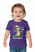 Toddler Girl Purple Mardi Gras Gator